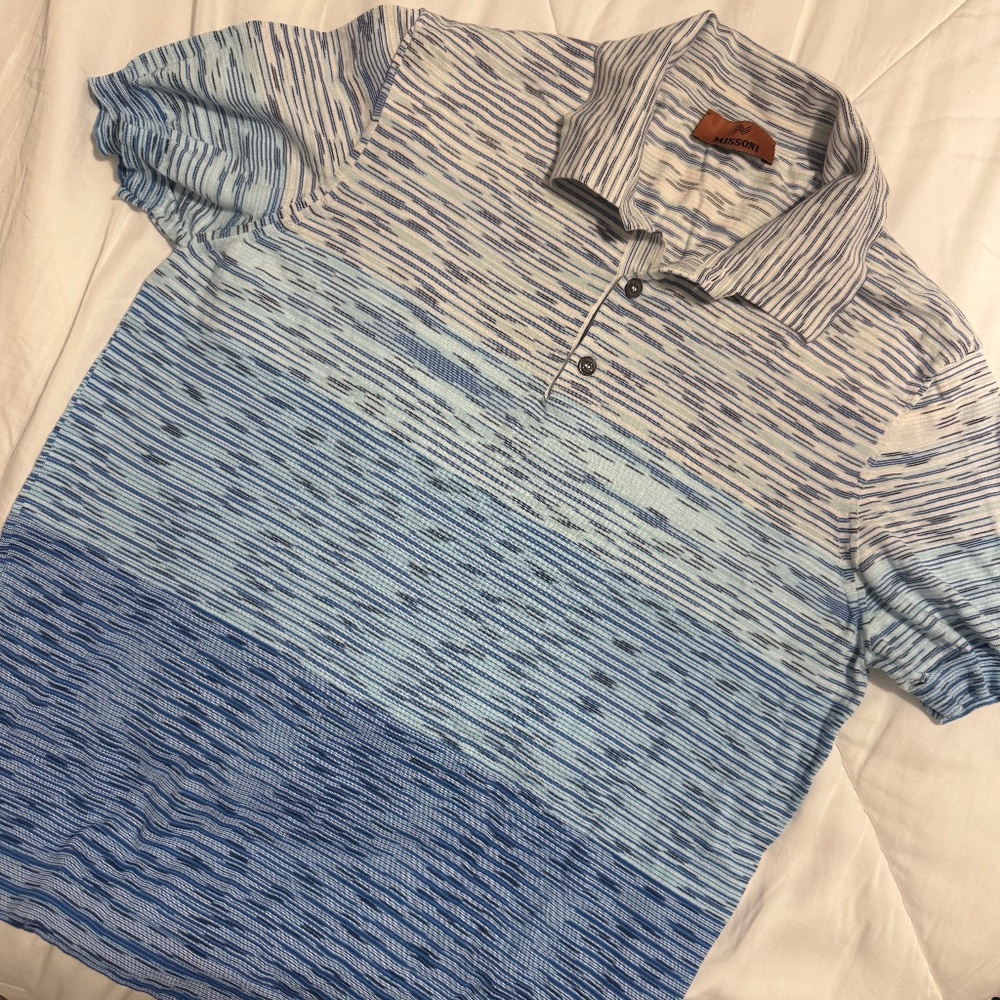 Missoni Slub Short-Sleeved Polo Shirt